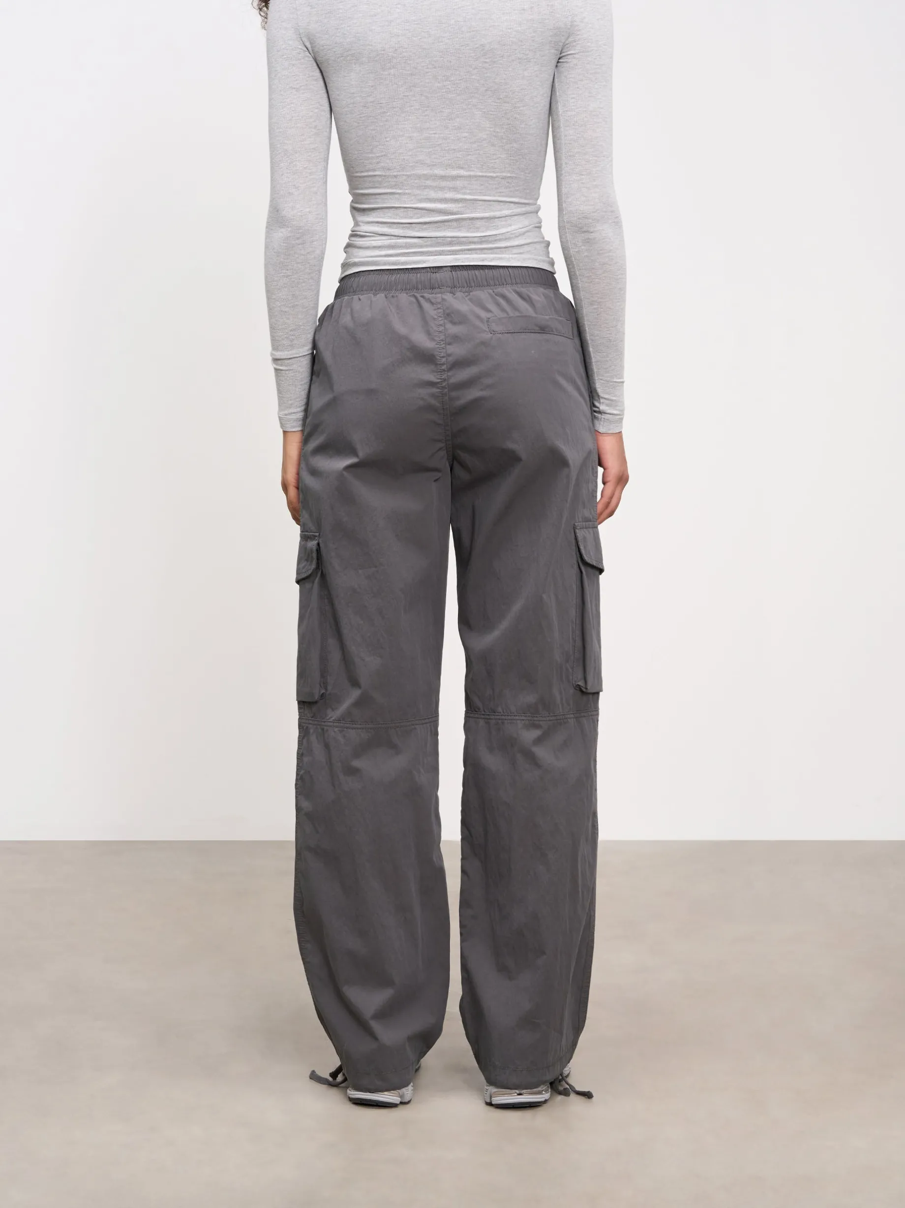 Womens Parachute Cargo Pant - Grey