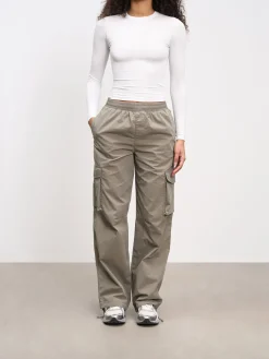 Womens Parachute Cargo Pant - Olive
