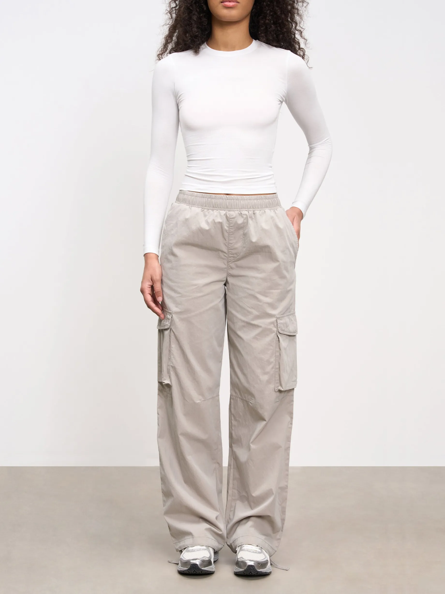 Womens Parachute Cargo Pant - Stone