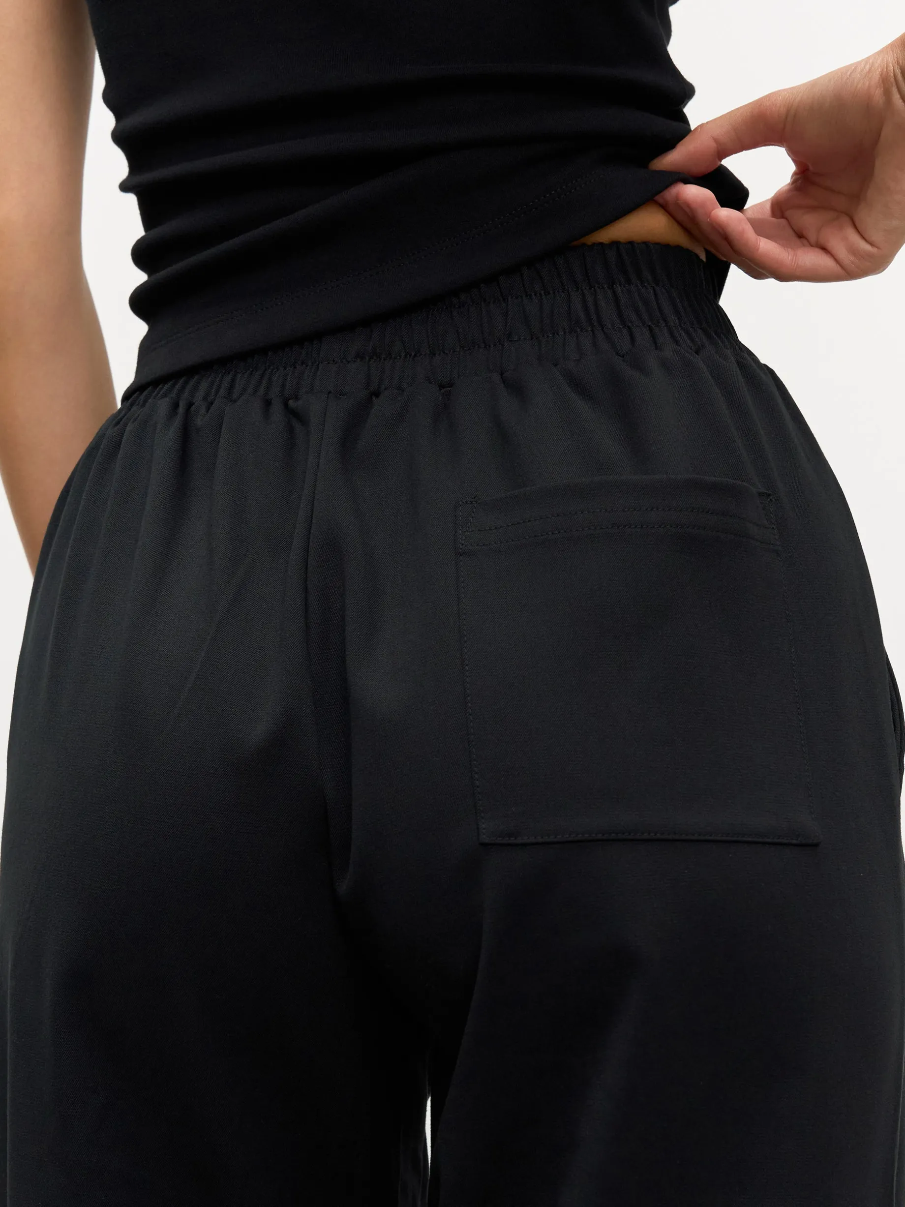 Womens Pull On Trouser - Black