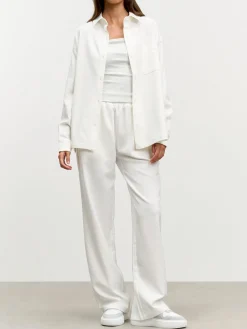 Womens Pull On Trouser - White