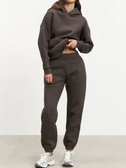Womens Relaxed Cuffed Jogger - Brown