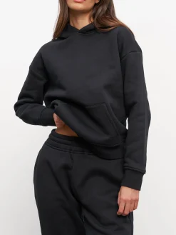Womens Relaxed Hoodie - Black