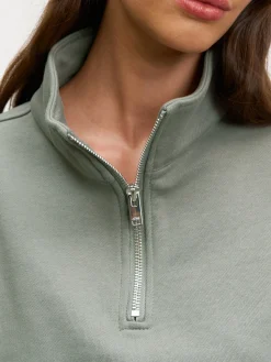 Womens Relaxed Jersey Funnel Neck - Sage