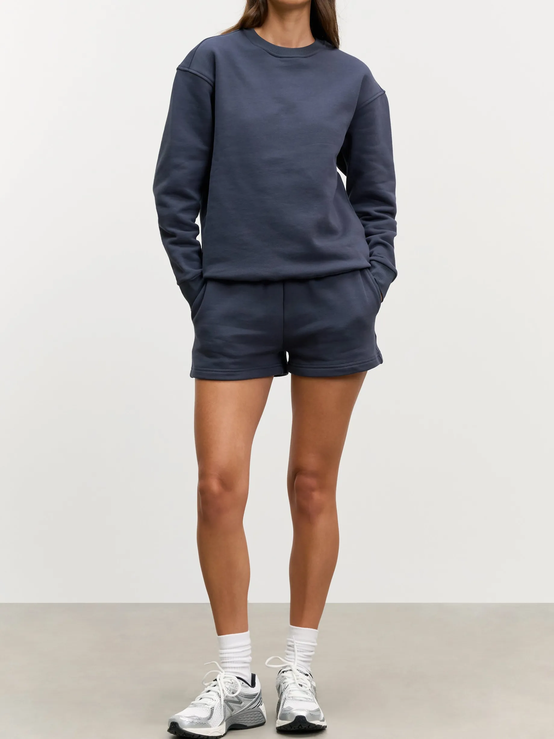 Womens Relaxed Jersey Short - Slate Blue