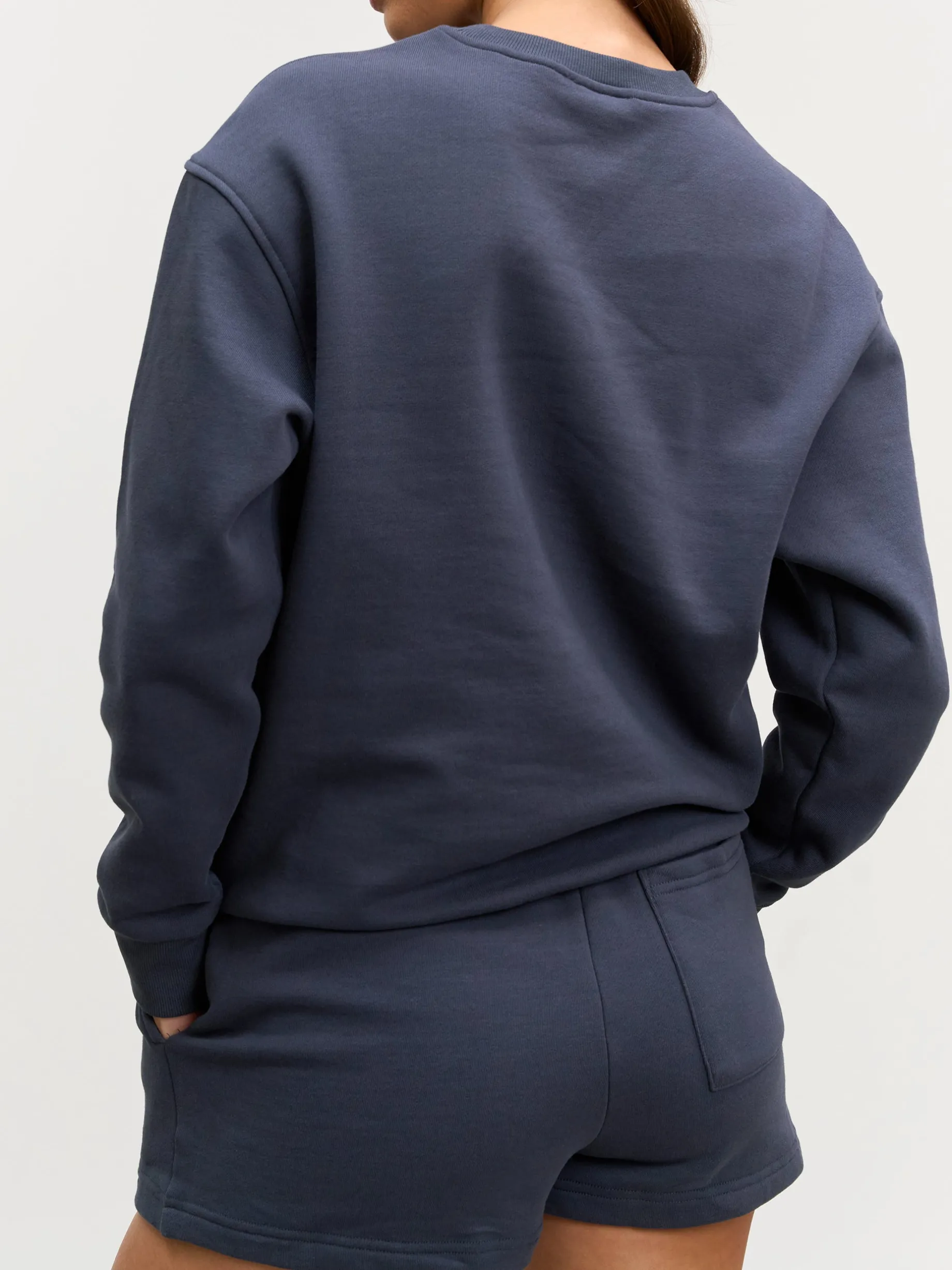 Womens Relaxed Jersey Sweatshirt - Slate Blue