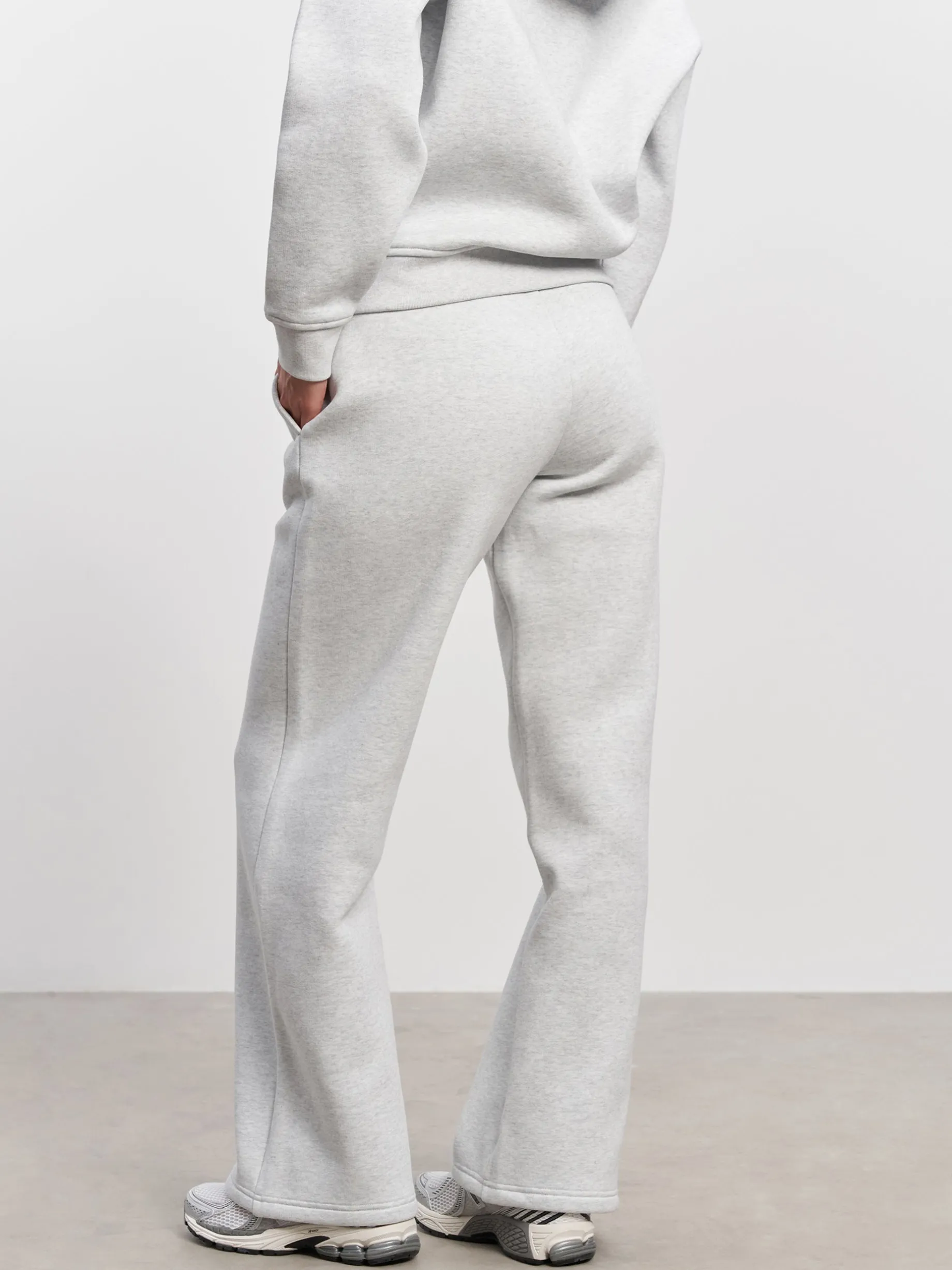 Womens Relaxed Straight Leg Jogger - Marl Grey