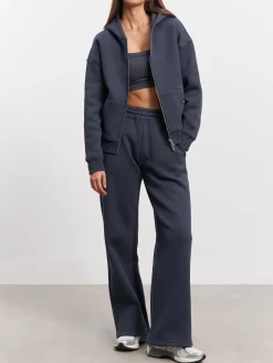 Womens Relaxed Straight Leg Jogger - Slate Blue