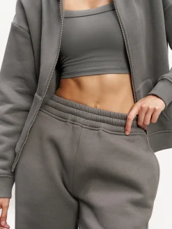 Womens Relaxed Straight Leg Jogger - Grey