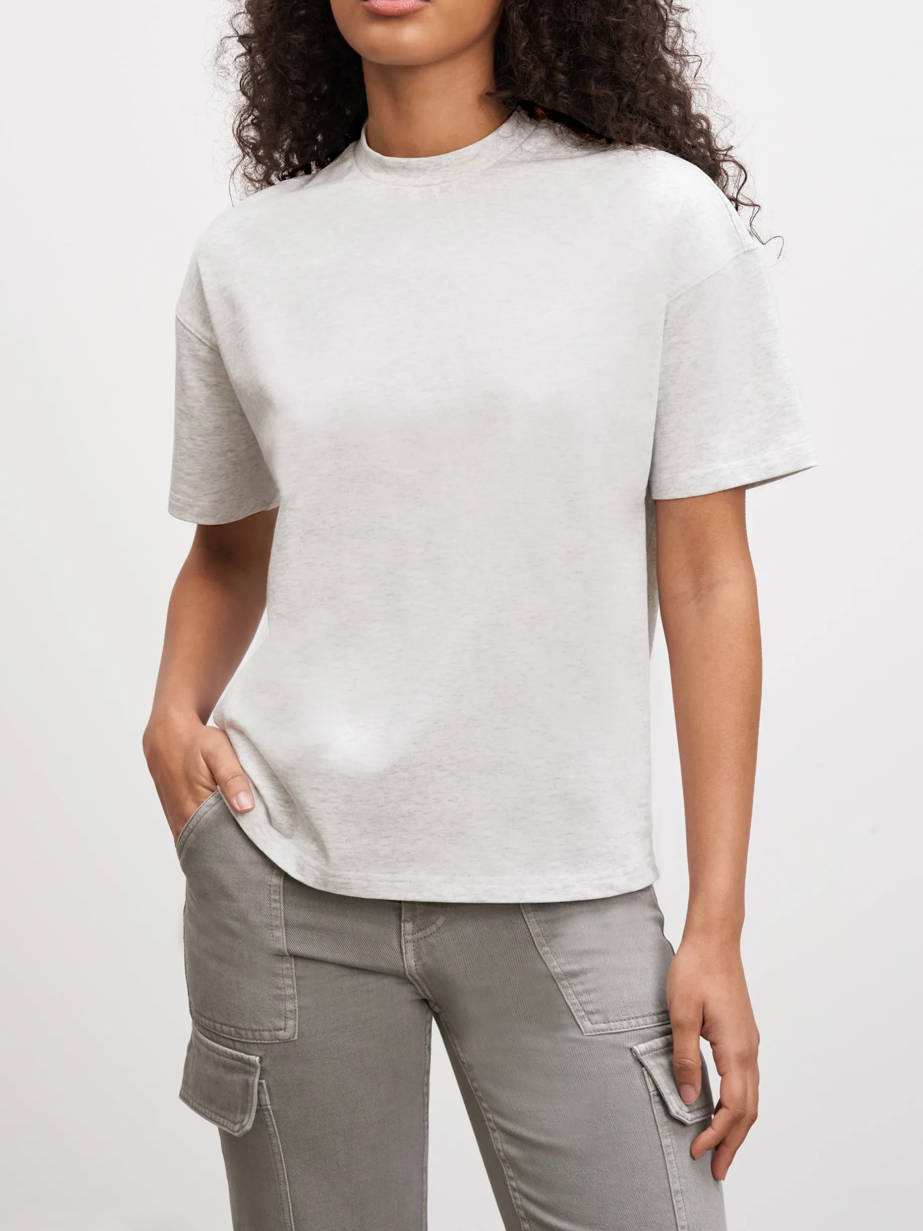 Womens Relaxed T-Shirt - Marl Grey