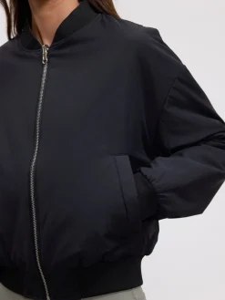 Womens Reversible Bomber Jacket - Black Sage