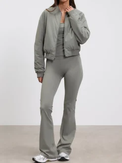 Womens Reversible Bomber Jacket - Black Sage