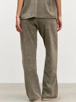 Womens Towelling Trouser - Taupe